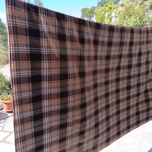 Blanket used 2.40x2.00 soft, black/brown/beige