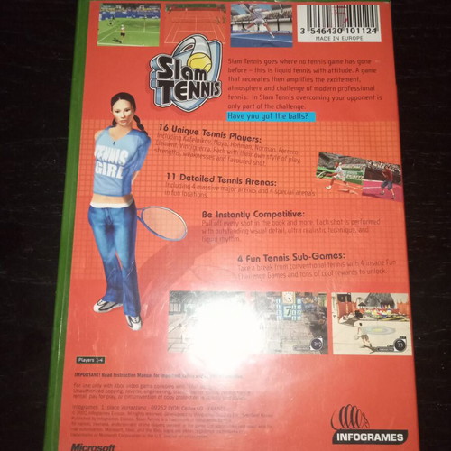 Xbox original game Slam Tennis, English, PAL edition