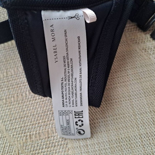 Ysabel Mora black padded bikini bra 70 C like new