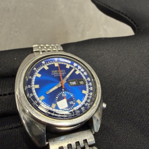 Seiko 6139-6012 vintage chronograph 1977, used automatic watch