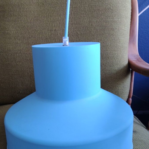 Silicone pendant light blue, like new, single light E27 40W