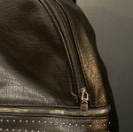 Backpack black with studs and leather effect like new