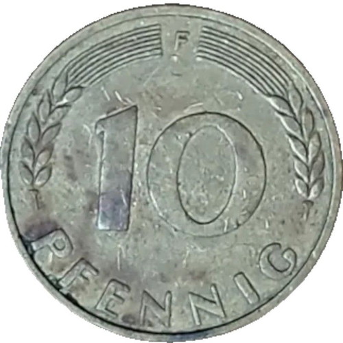 10 Pfennig rare used coin Germany 1949