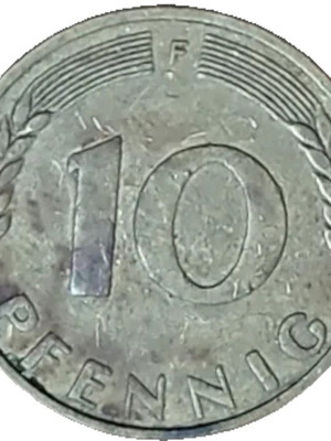 10 Pfennig rare used coin Germany 1949