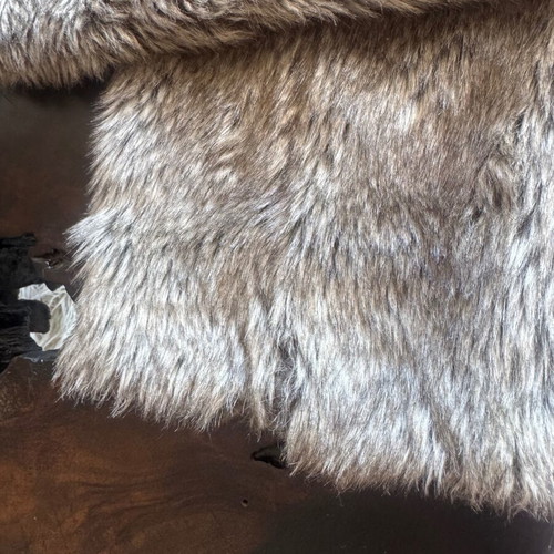 Faux Fur Leg Warmers 39cm Grey like new
