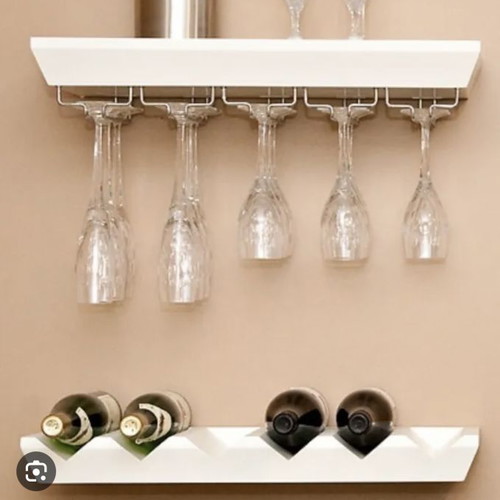 Pottery Barn set of 2 wine and glass shelves used