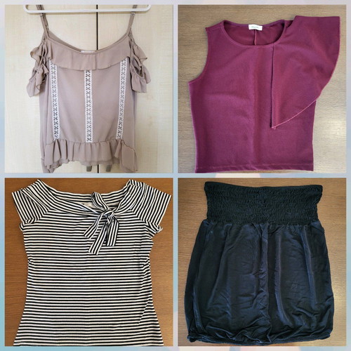 Pack of 4 blouses like new size medium with 1 winter blouse gift