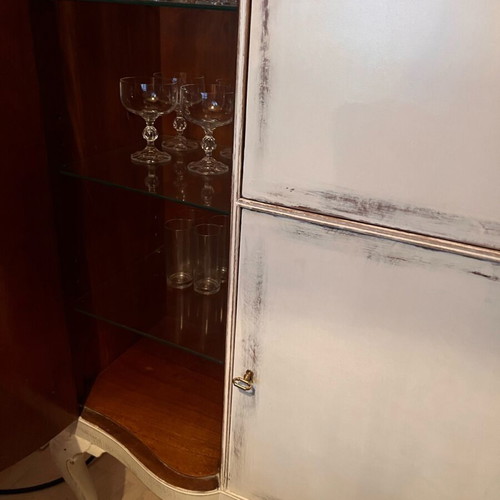 Dining set 9 pieces white, like new