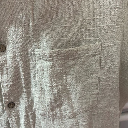 Alcott Resort linen blend shirt short sleeve beige size L like new