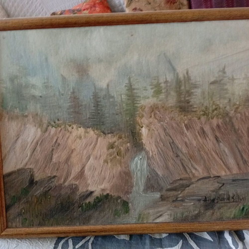 Painting like new 0.44×0.33 with golden frame