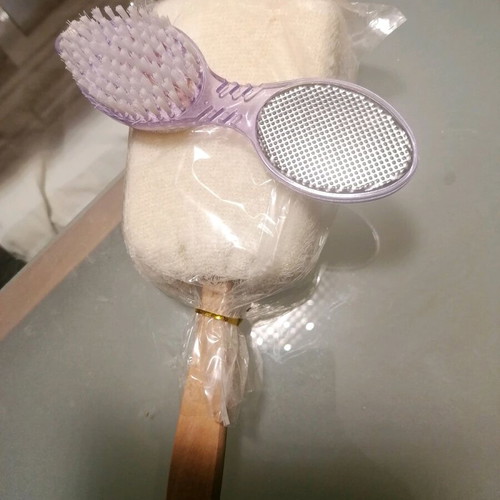 Back brush and multi-purpose heel brush like new