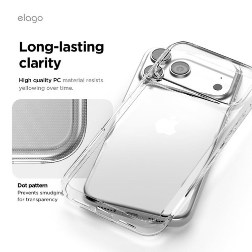 Elago Transparent Hybrid Case for iPhone 17 Pro Max, New