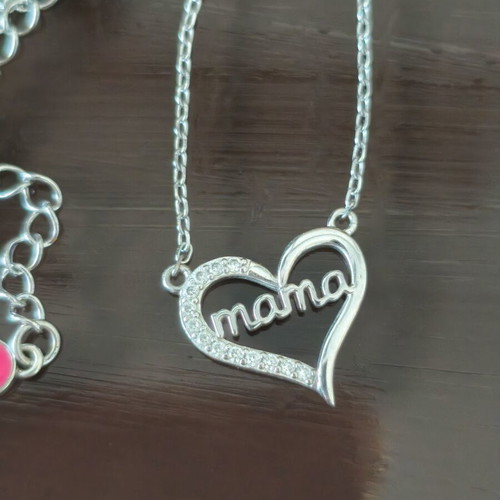 Anna Maria Mazaraki 925 silver necklace "Mama" with zirconia
