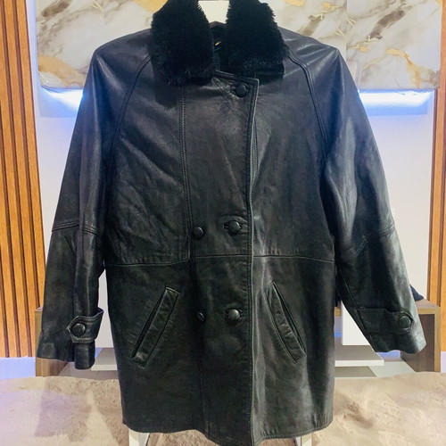 Rain women's leather jacket black, like new, XL