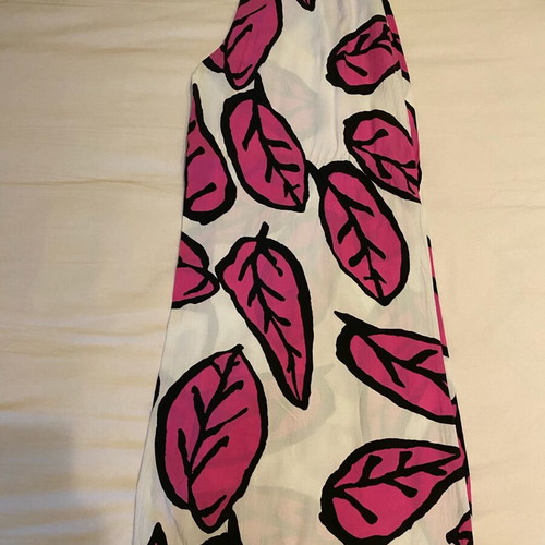 Printed pants like new, pink with elastic waist
