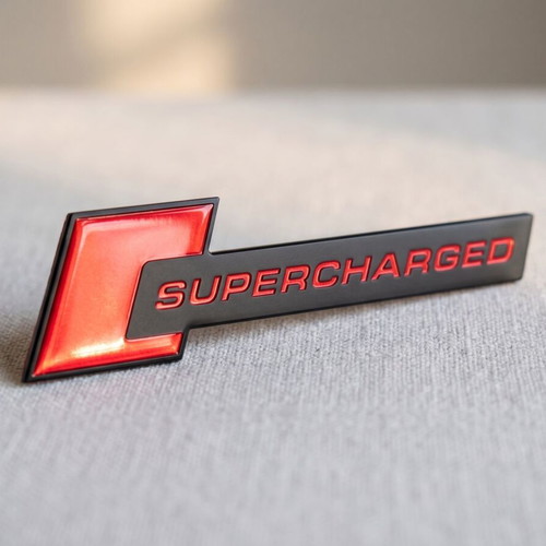 Supercharged Aluminum Badge like new
