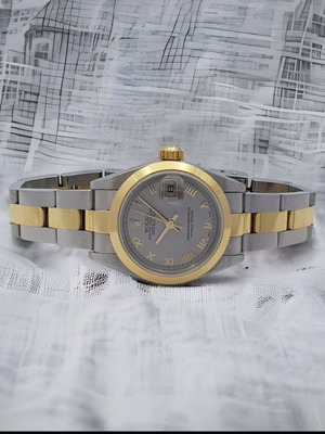 Rolex Datejust 26mm new old stock women's watch with two tone bracelet