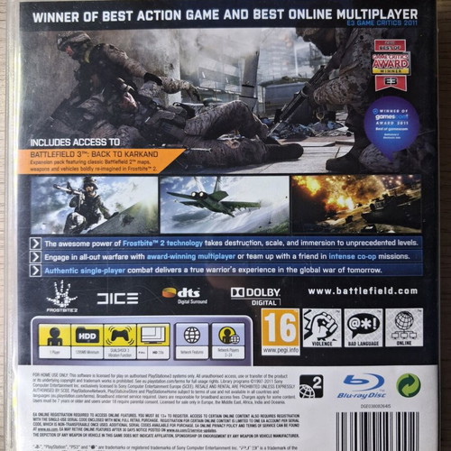 Battlefield 3 Limited Edition PS3 game used