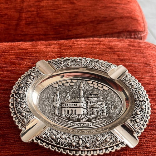 Stainless steel ashtray like new