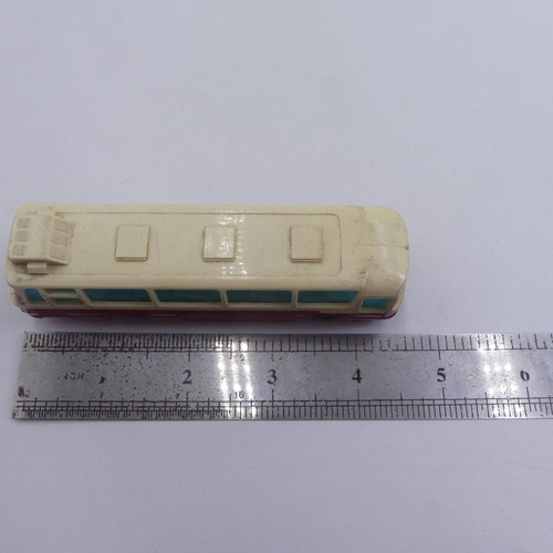 Joy Toy No 51 Mercedes Benz Bus used, retro 70's white red with blue windows
