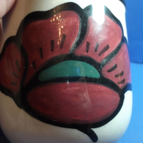 Tanagra Handmade Ceramic Decorative Vintage Cup like new, handpainted
