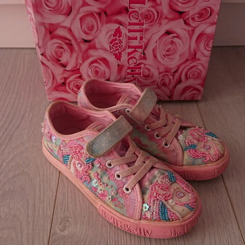 Lelli Kelly shoes size 30 like new, pink multicolor with unicorns