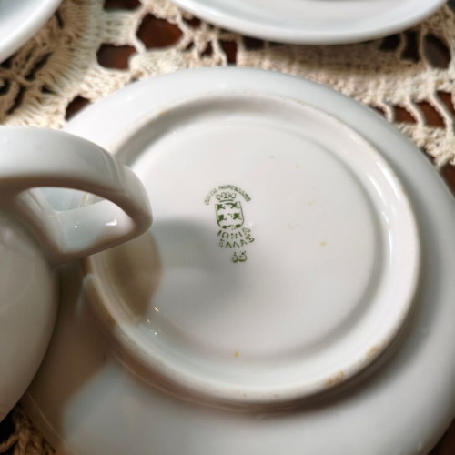 Set of 4 Vintage Ionia Porcelain Coffee Cups from 1970