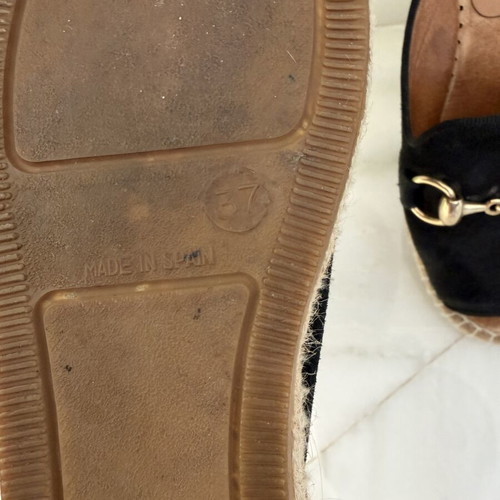 Kanna leather black mule slippers like new, size 37