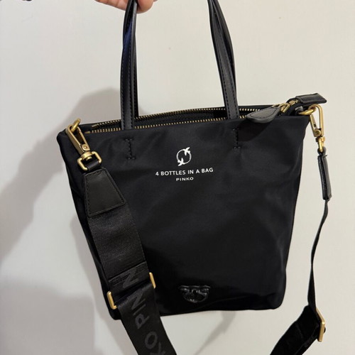 Pinko mini tote shoulder bag used, black, small size