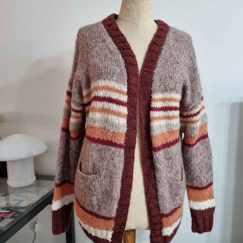 Oneonone Roasted wool cardigan new, multicolor, size M