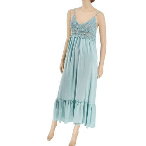 Double Six long dress turquoise new, one size with knitted bust