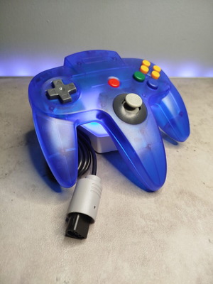 Controller for Nintendo 64 new, transparent blue