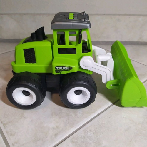 Children's tractor toy with loader used with sounds