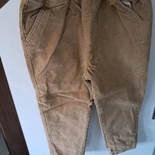 Boys' corduroy pants new, size 104 cm, beige