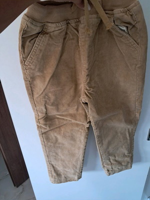 Boys' corduroy pants new, size 104 cm, beige