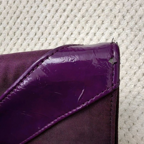 Yves Saint Laurent YSL clutch with built-in mirror used, purple