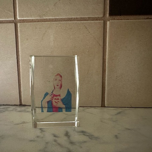 Glass small icon of Panagia like new