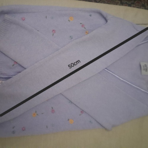 Lilac top and cardigan set, colorful