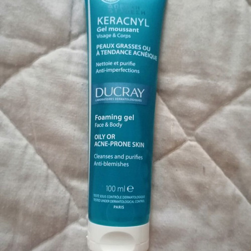 Keracnyl foaming gel by Ducray 100ml like new for oily or acne-prone skin