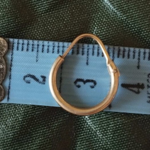 14k yellow gold hoop earrings, small size