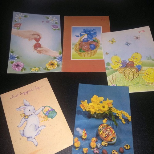 Easter cards new, collectible with various designs