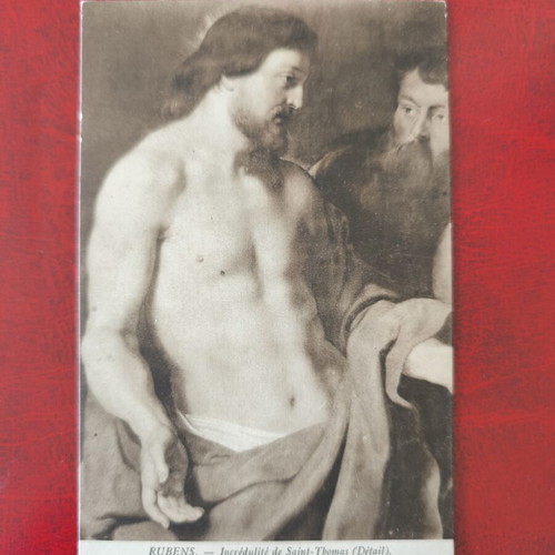 Belgium Rubens postcard like new, Saint Thomas detail