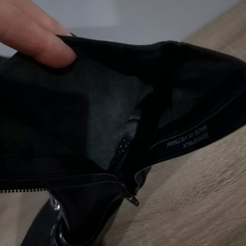 River Island black leather boots like new, size 38