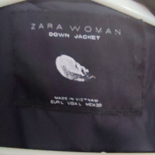 Zara jacket used with down filling, large, black