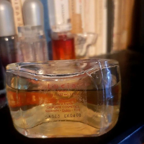 Perfume miniatures used, 5 empty and Lucia perfume gift