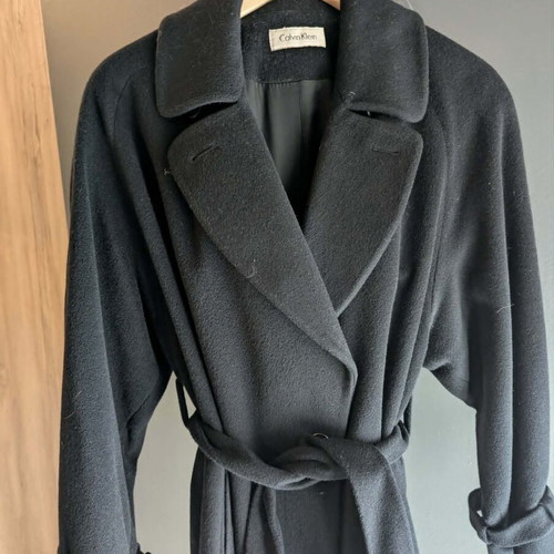 Calvin Klein wool coat like new, black, size L