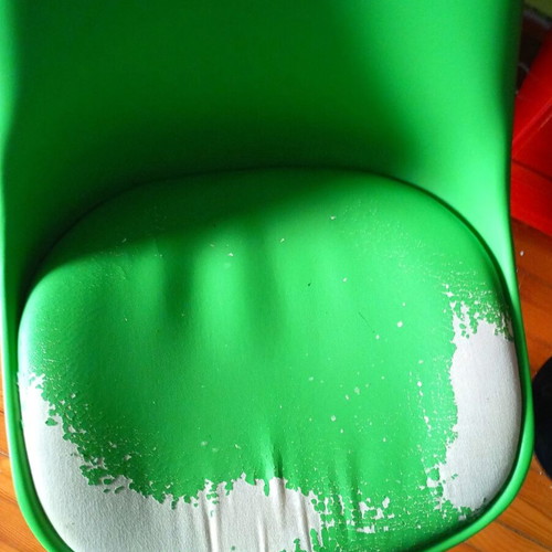 Eames replica office chair green with height adjustment and casters