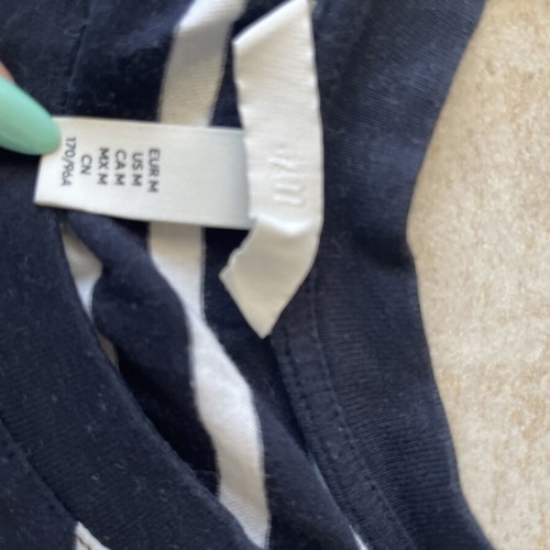 H&M blouse used, size M, black and white stripes
