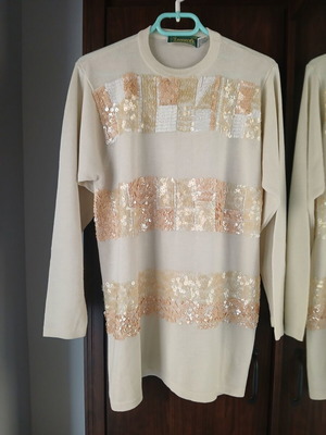 Leonard’s knitted women’s sweater used, off-white, size M
