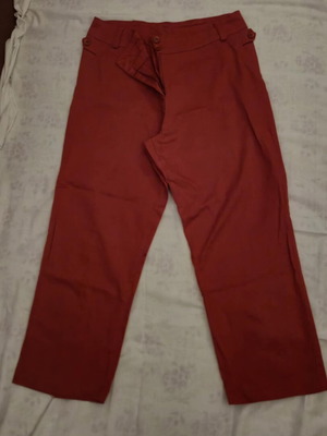 Capri pants elastic size M like new, red
